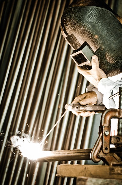 welder up close shot